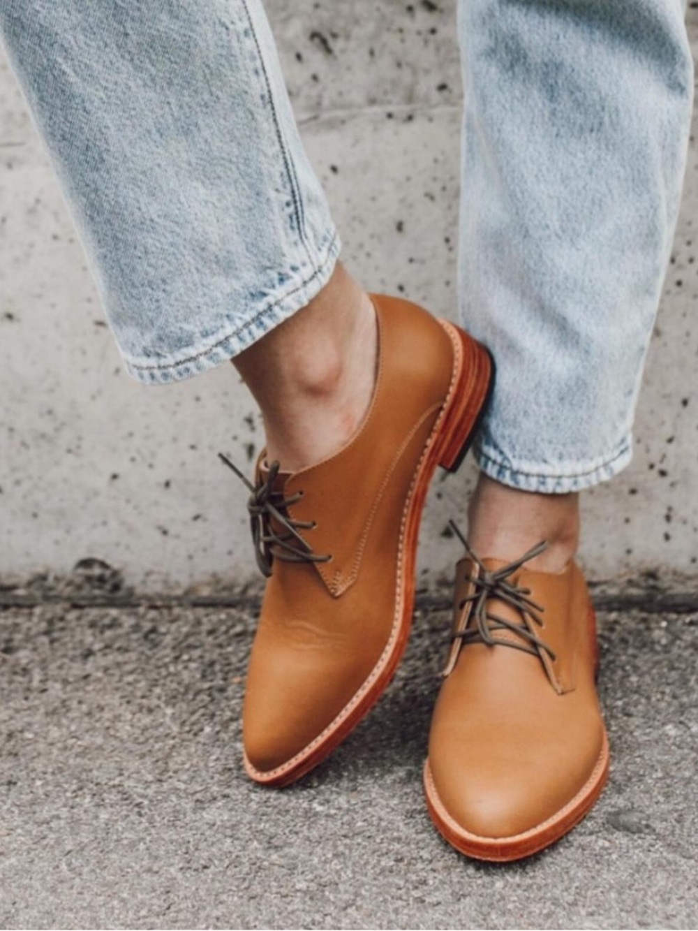 Nisolo Tan Brown Lace Up Oxford Shoes Sz 9.5